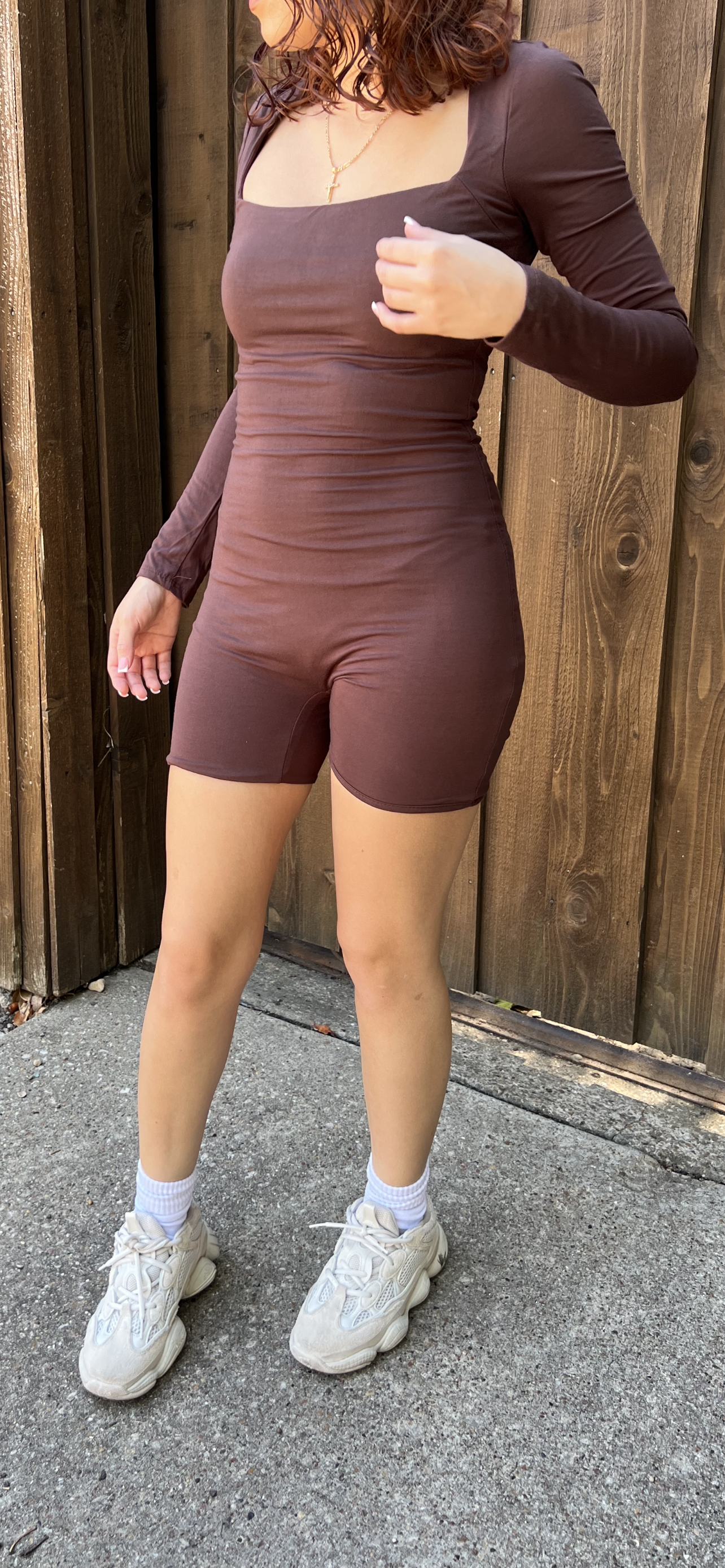 Zoe romper (dark chocolate)